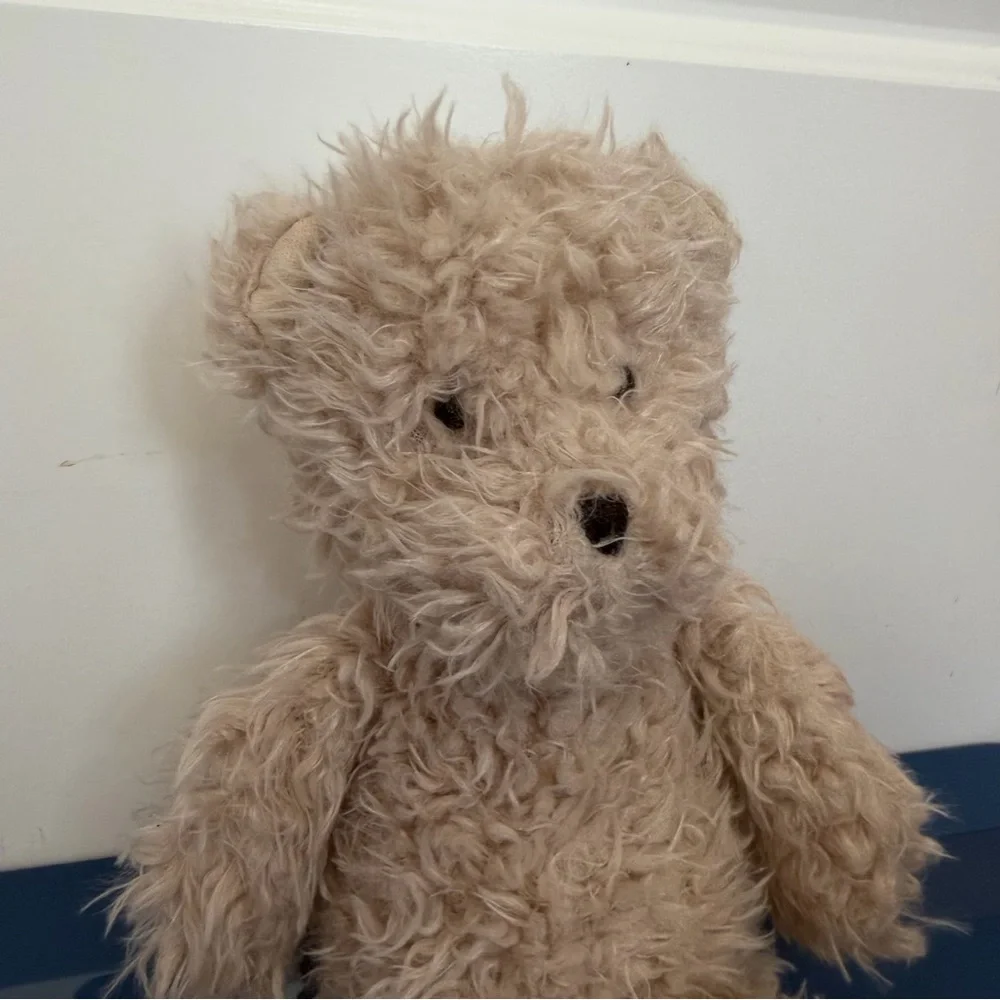 Jellycat Angora Cocoa Bear Plush Rare Discontinued Shaggy Soft Furry Teddy 12”